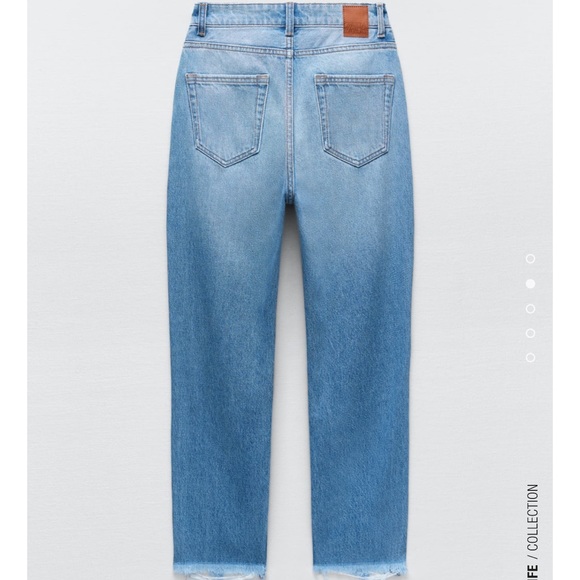 Zara 71975 RIPPED MOM FIT JEANS brand new - Picture 4 of 7